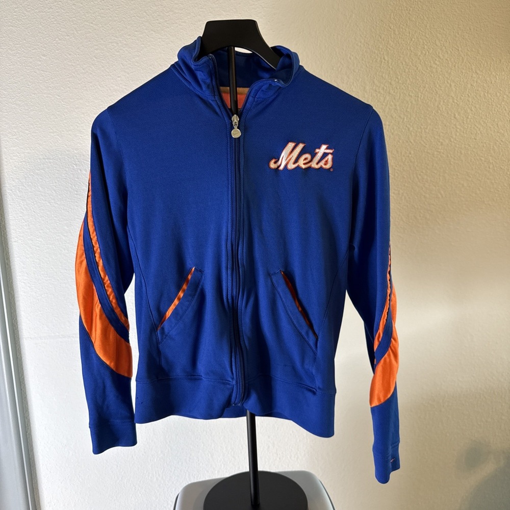 Nike Women's New York Mets MLB Full-Zip Track Jacket Blue & Orange Size M